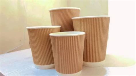 Brown Disposable Rippled Paper Cups Ml At Rs Piece In Rajkot