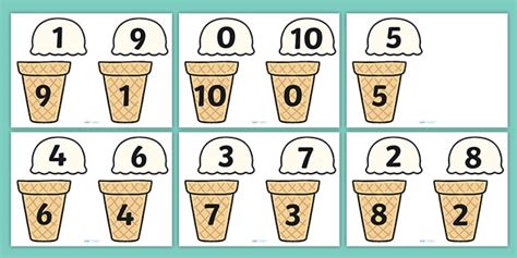 Ice Cream Number Bonds To Ten Teacher Made