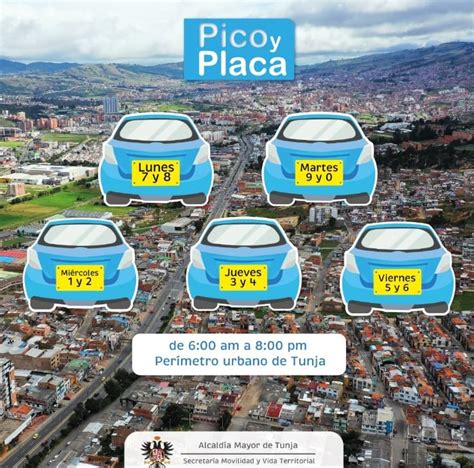vuelve el pico  placa  tunja ultima hora