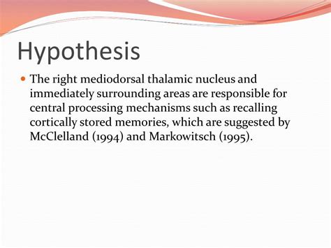 Ppt Right Medial Thalamic Lesion Causes Isolated Retrograde Amnesia