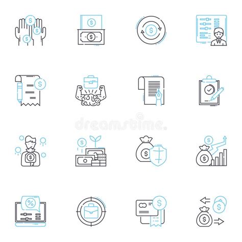 Time Management Linear Icons Set Efficiency Deadlines Prioritization