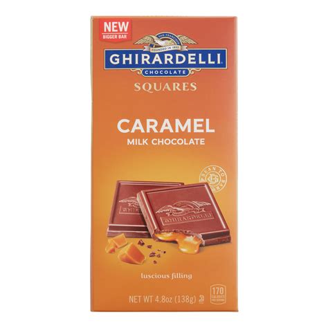 Ghirardelli Caramel Milk Chocolate Bar 4 8 Oz 2 Each Pack Of 2