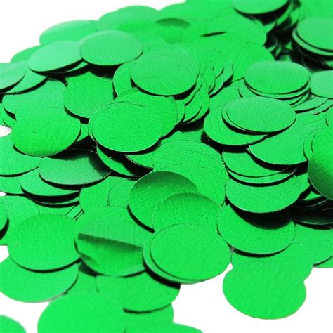 Metallic Green Confetti 4cm 250g Discount Party Warehouse