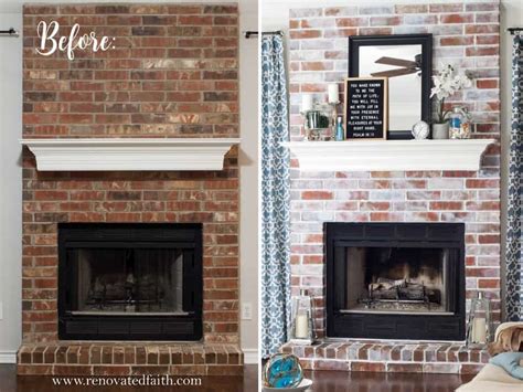 How To Whitewash A Brick Fireplace Easiest Method For