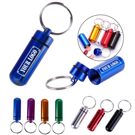 Metal Pill Box Keychain,Key Chains & Tags