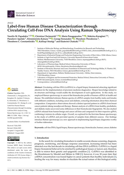 Pdf Label Free Human Disease Characterization Through Circulating