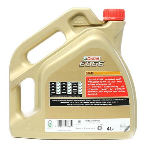 1535f3 Castrol Edge Λάδι κινητήρα 5w 40 4l Πλήρως συνθετικό λάδι