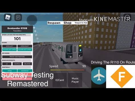 Roblox Subway Testing Remastered Driving The R110 On Route Express