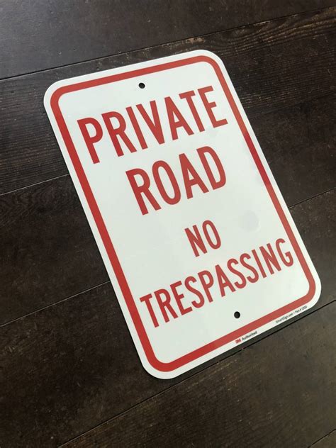 Yahoo オークション 新品 アメリカ 看板 Private Road No Trespassi