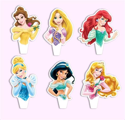 Disney Princess 3d Cupcake Toppers Edible Images Princess Birthday