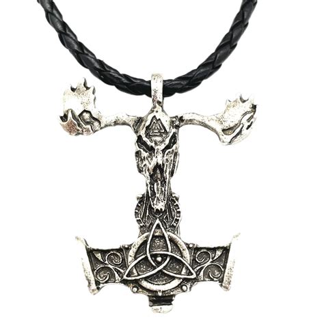 Colgante De Mitolog A N Rdica Para Hombre Amuleto De Mjolnir Vikingo