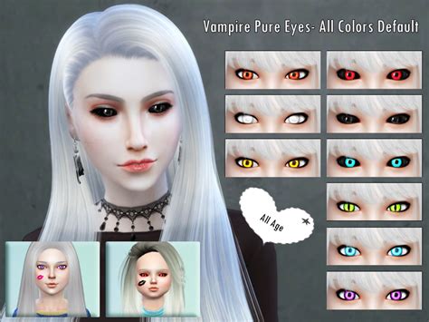 The Sims Resource - Vampire Pure Eyes- All Default Replacement Colors (All Age)