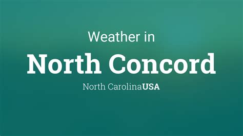 Weather for North Concord, North Carolina, USA