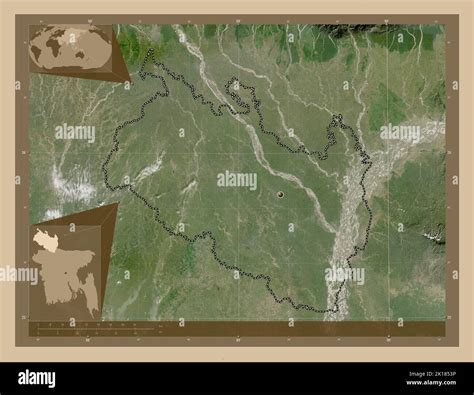 Rangpur Division Of Bangladesh Low Resolution Satellite Map Corner