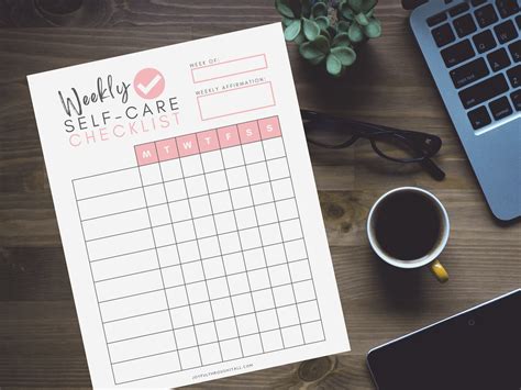 Daily Self Care Checklist Printable Self Care Habit Tracker Etsy