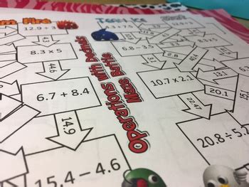 Decimal Operations Maze By Idea Galaxy Teachers Pay Teachers