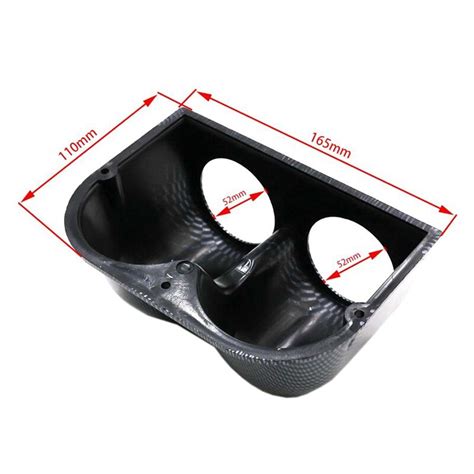 Car Carbon Fiber 2 Inch 52mm Universal Dual Hole D Grandado