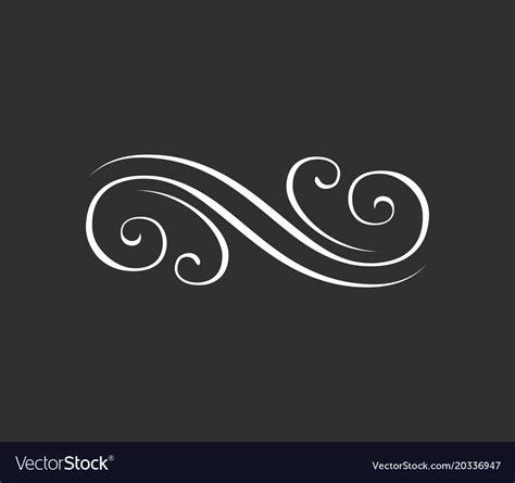 Floral Design Element Swirl Skroll Royalty Free Vector Image