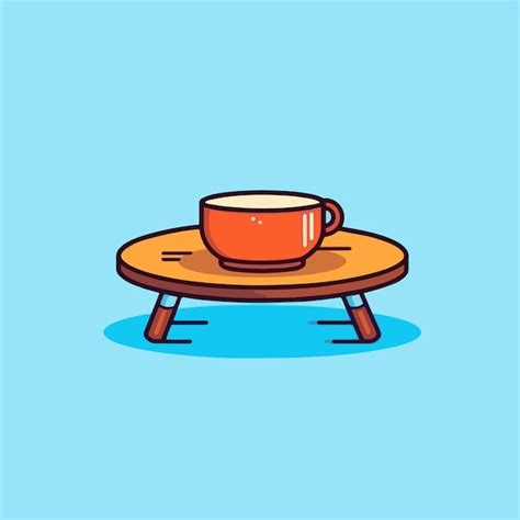 Premium Vector | Illustration of a cup on a table