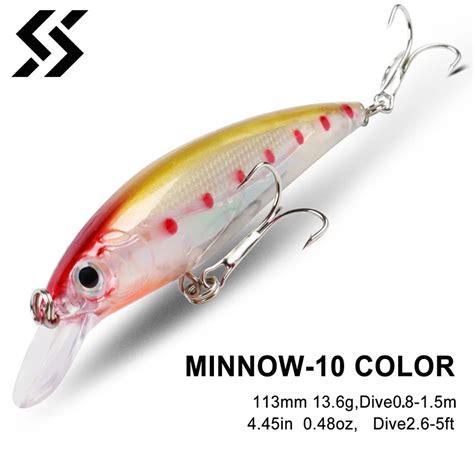 Sougayilang 2pcs Minnow Fishing Lure 11 3cm 13 6g Hard Fishing Bait