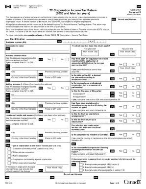 Fillable Online T Corporation Income Tax Return And Later Tax