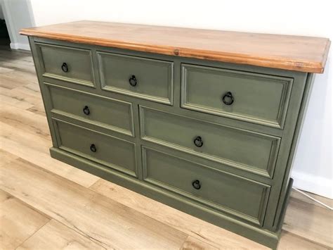 Wood Dresser Painted Green Painted Furniture Dresser Refinish