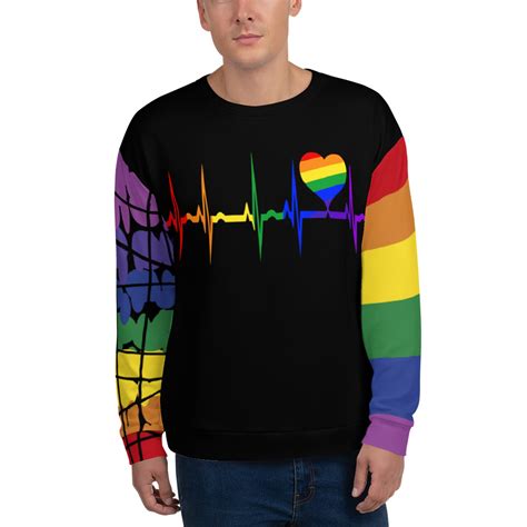 Unisex LGBTQ Rainbow Sweatshirt Lgbtq Rainbow Pride Gay Etsy