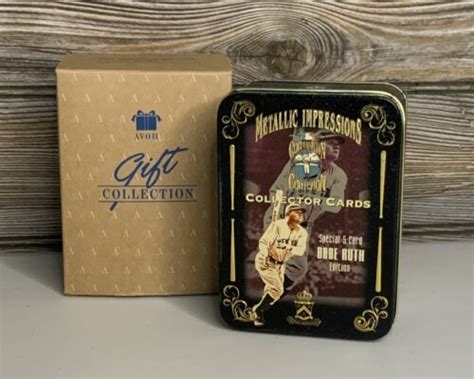 Avon Babe Ruth Collectors Cards In Tin Metal Cards Sealed 1994 EBay