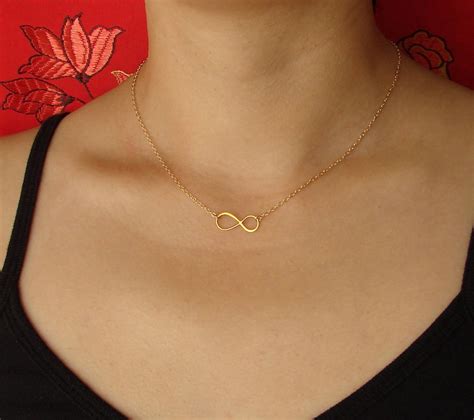 Infinity Necklace Gold Infinity Necklace Jewelry Infinity Etsy