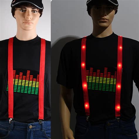 Led Luminous Suspenders Suspenders Optical Fiber Vests Night Running Cycling Outdoor Sports