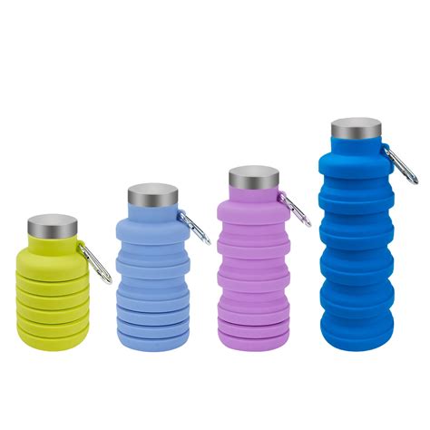 Wholesale 500ml Foldable Silicone Bottle Travel Mug Sports Bottle