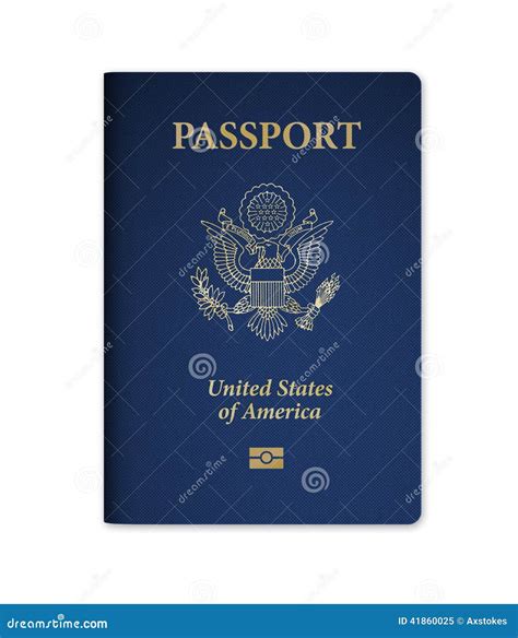 U S Passport With Microchip Stock Illustration Illustration Of Document Country 41860025