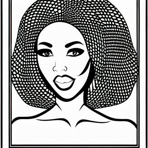 Esquema Vectorial De Hermosa Cara De Mujer Afroamericana Creative Fabrica