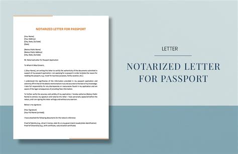 Notarized Letter For Passport In Word Pdf Google Docs Pages