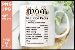 Mom Nutrition Facts Mother S Day Sublimation 1886160