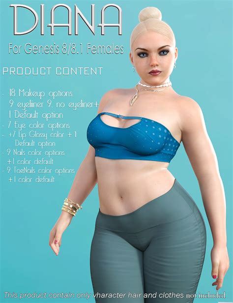 Diana For Genesis 881 Female 2024 Free Daz 3d Models