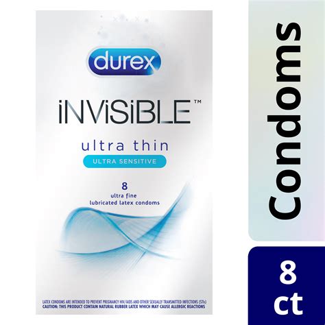 Durex Invisible Ultra Thin And Ultra Fine Sensitive Latex Condoms