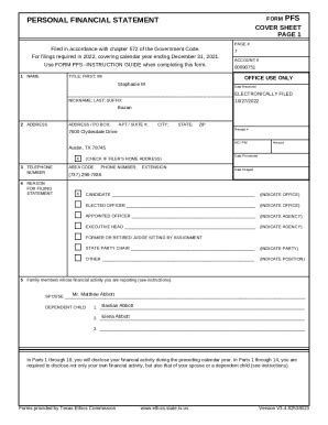 Fillable Online Cover Sheet For Audited Financial Statement Fill Out