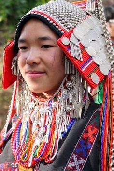 Traditionally Dressed Akha Villager At The Akha Ama Coffee Village Near