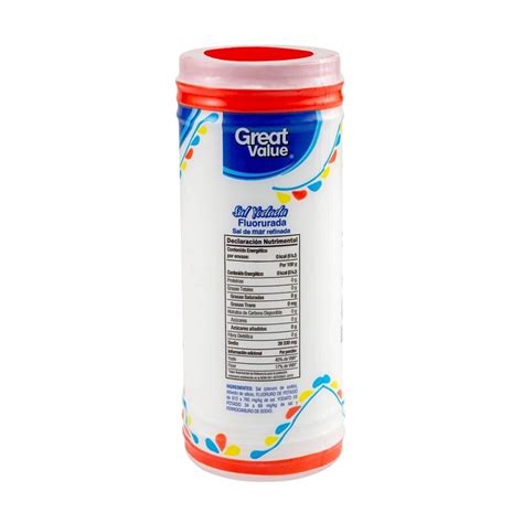 Sal Yodada Great Value Fluorurada En Bote 1 Kg Walmart