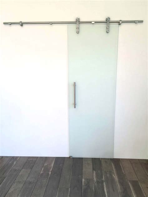 Stainless Steel Frameless Single Glass Barn Doors Frameless Glass