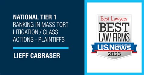 U S News Best Lawyers Honors Lieff Cabraser In Edition Of Best