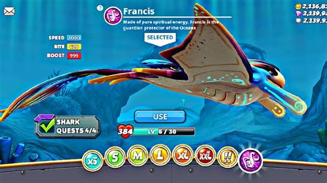 Hungry Shark New Francis Shark Unlock Hungry Shark World All Sharks