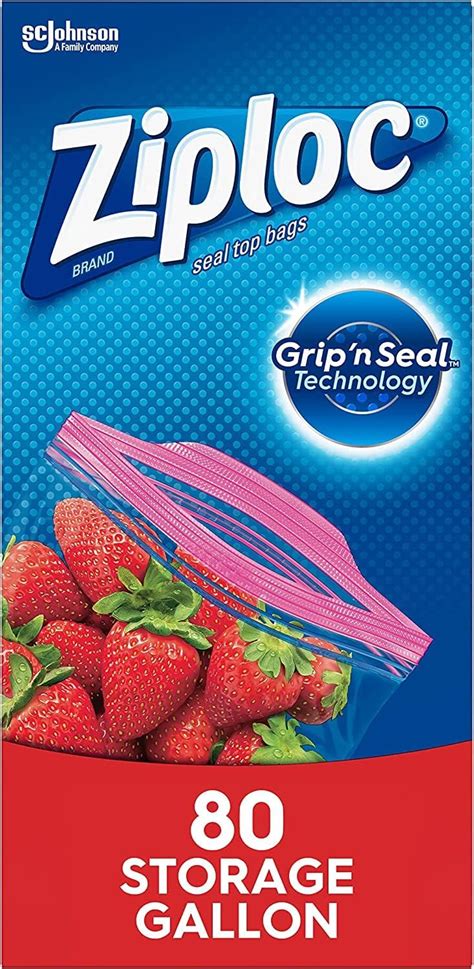 Amazon Ziploc Gallon Food Storage Bags Grip N Seal Technology