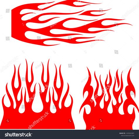 Hot Rod Flames Flames Stickers Flames Stock Vector Royalty Free 1433032301 Shutterstock