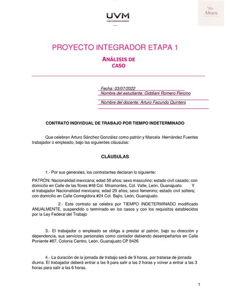 A7 GRP Derecho Laboral UVM LOMoAR CPSD 8770093 PROYECTO INTEGRADOR