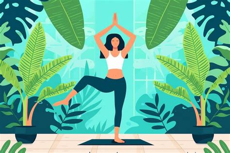 Yoga Woman Flat Vector Premium Ai Generated Vector