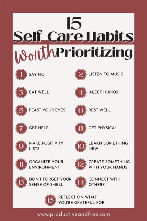 15 Self Care Habits Worth Prioritizing Productive And Free