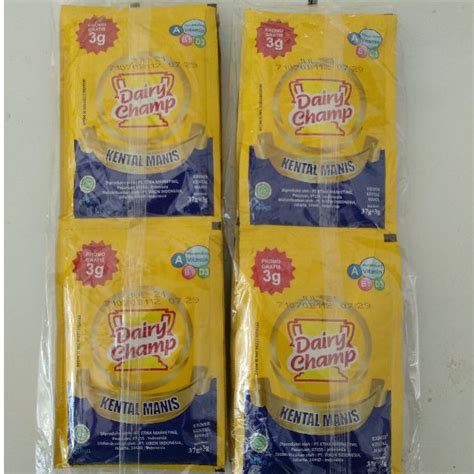 Jual DAIRY CHAMP SUSU KENTAL MANIS SACHET ISI 6 X 37 GR DAIRYCHAMP