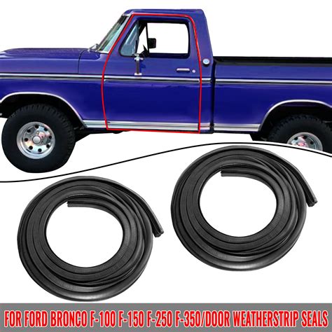 Door Seals Rubber Weatherstrip Pair For 73 79 Ford Bronco F100 F150